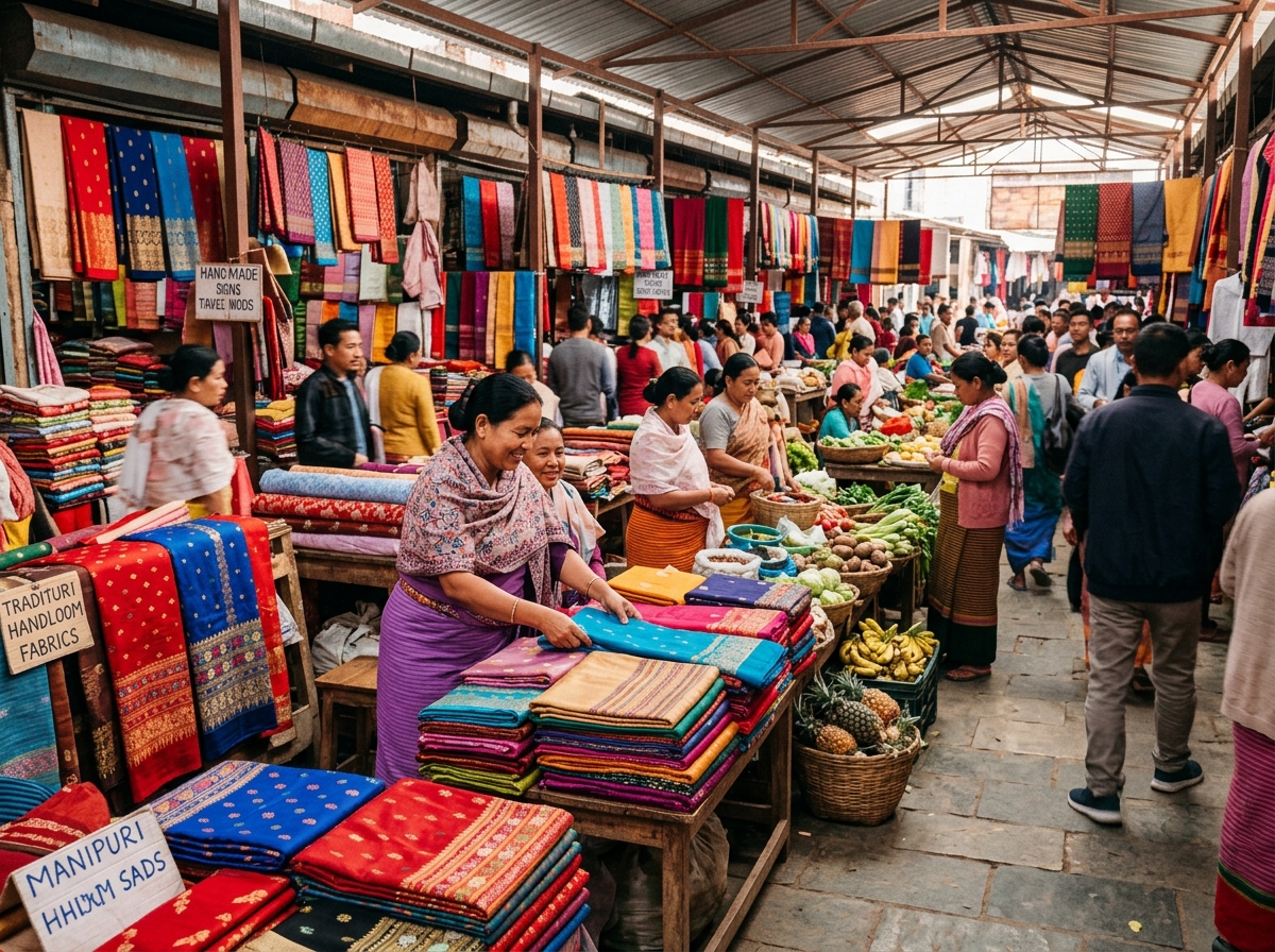 Ima Keithel women market in Imphal Manipur